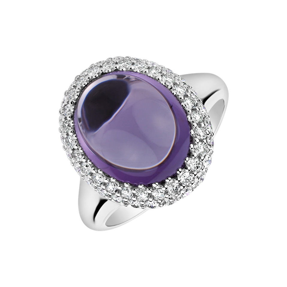 Diamond rings with Amethyst Witching Lady