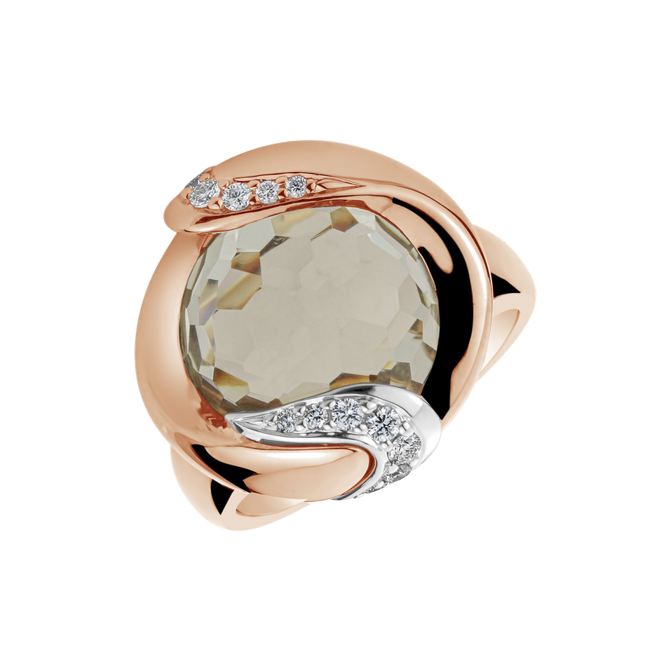 Diamond rings with Amethyst Magic Pomp