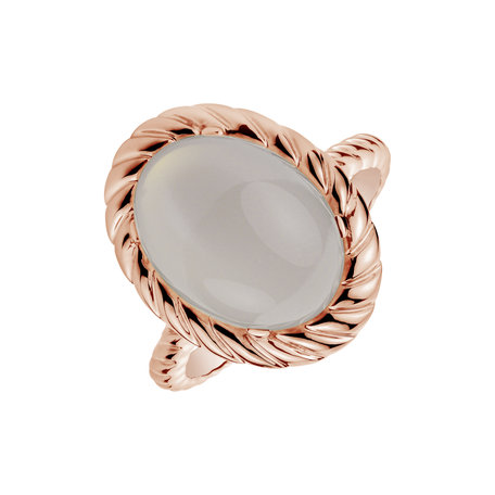 Ring with Moonstone Zinnia