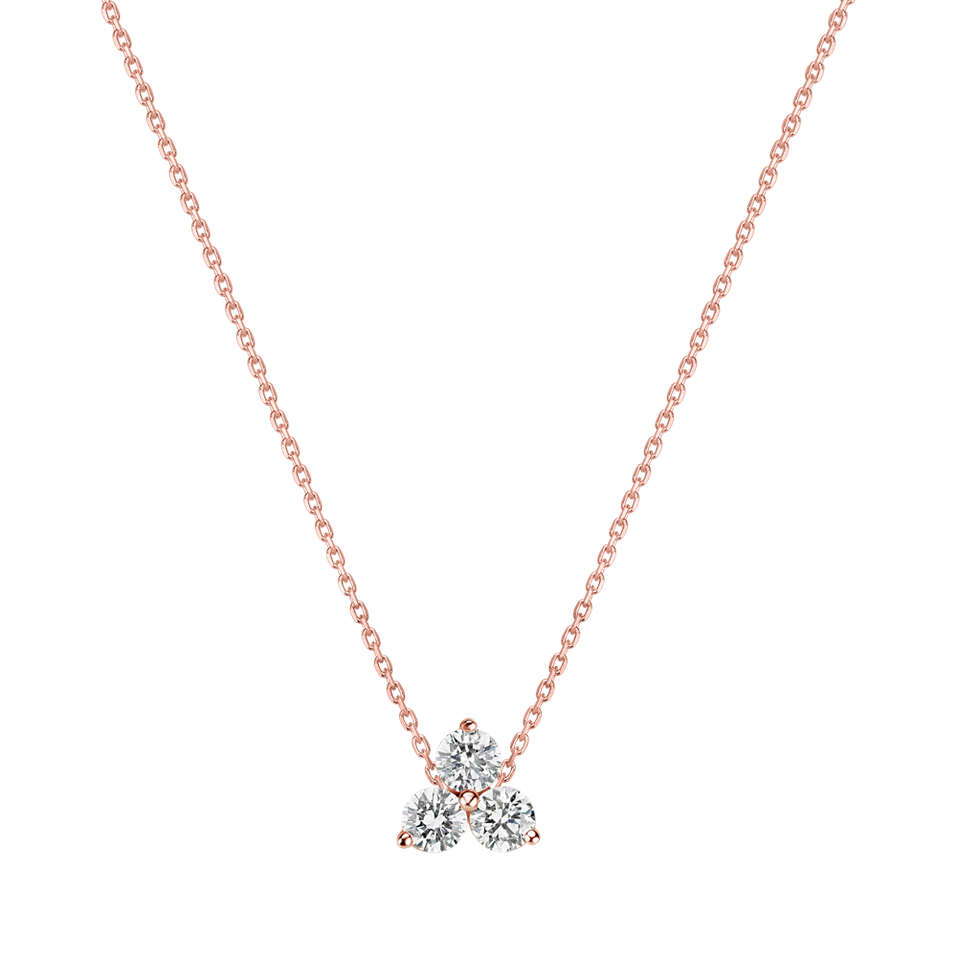 Diamond necklace Sparkling Trefoil