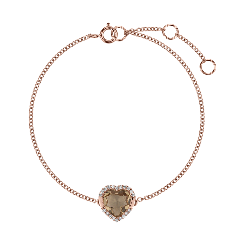 Diamond bracelet with Quartz Celestial Love