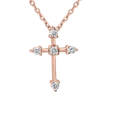 Diamond necklace Shiny Cross