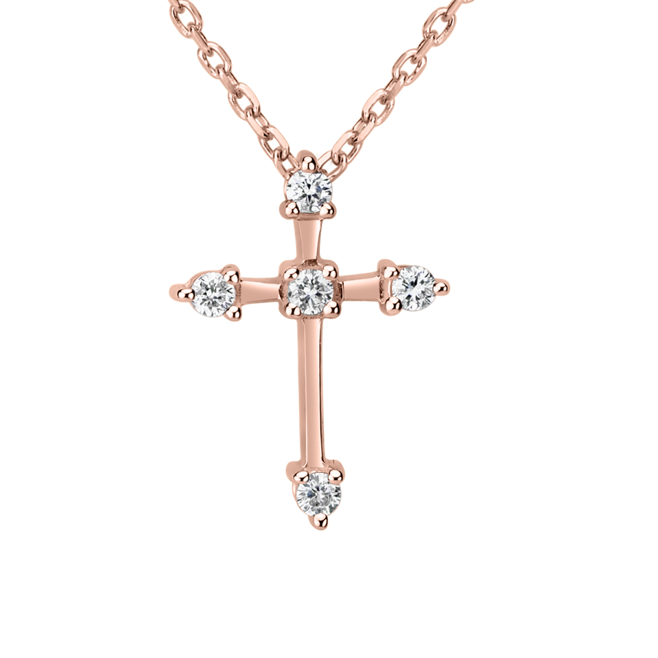 Diamond necklace Shiny Cross