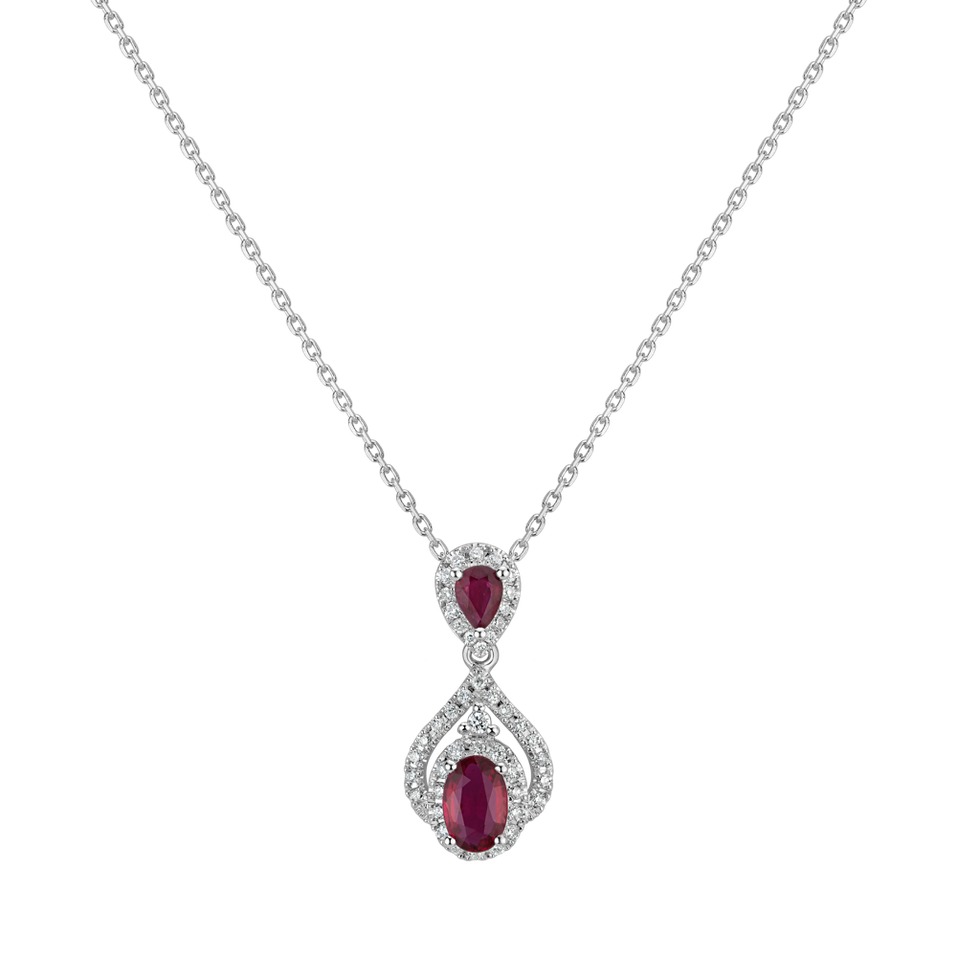 Diamond pendant with Ruby Mysterious Planet