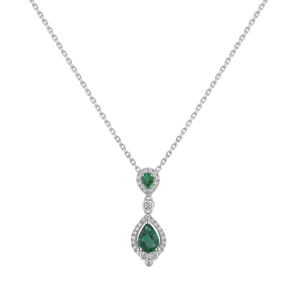 Diamond pendant with Emerald Kingdom Call