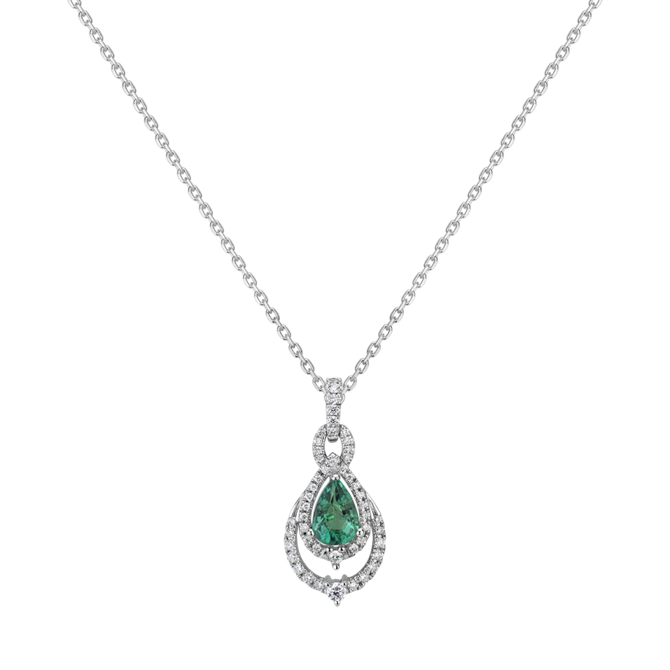 Diamond pendant with Emerald Her Highness