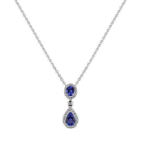 Diamond pendant with Tanzanite Personal Charm