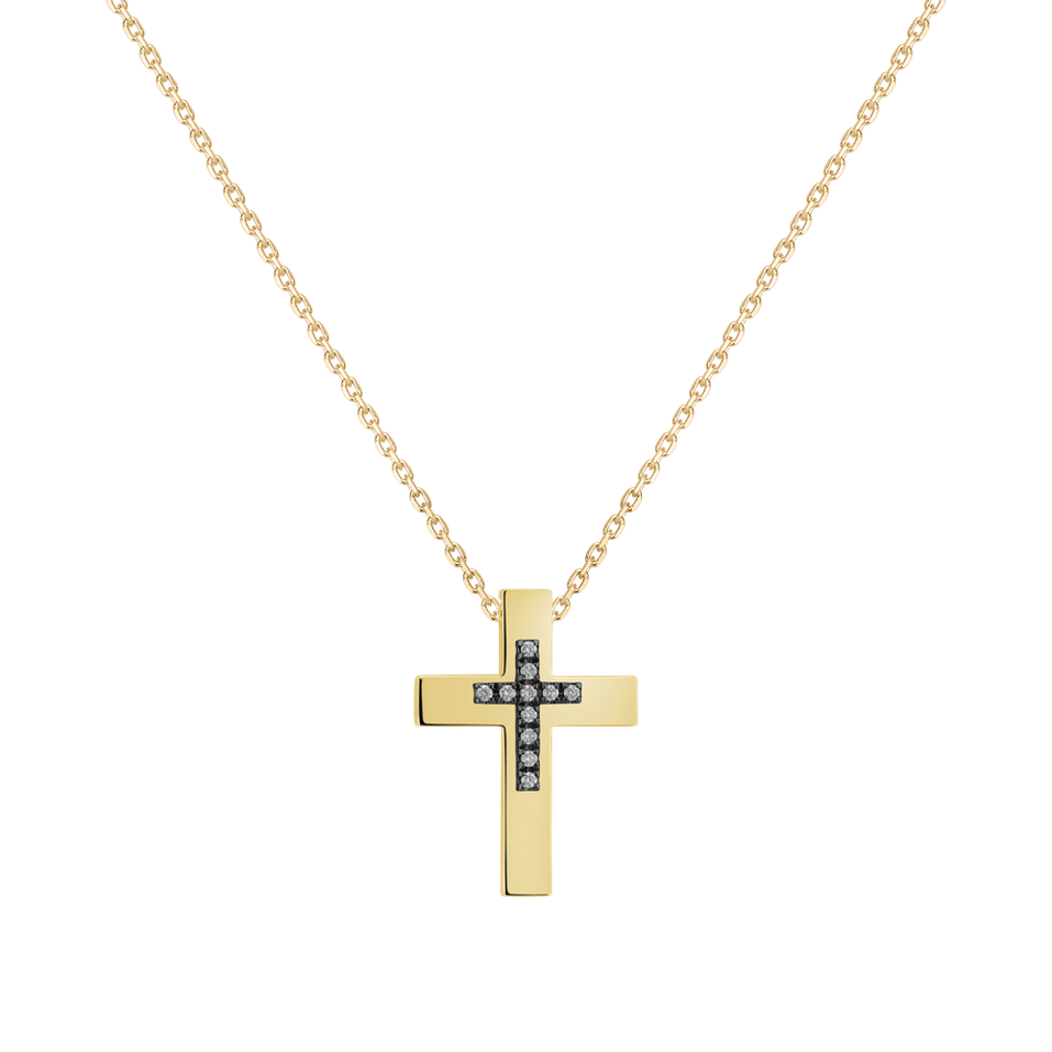 Diamond necklace Shape of Cross