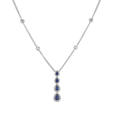 Diamond necklace with Sapphire Majestic Reign