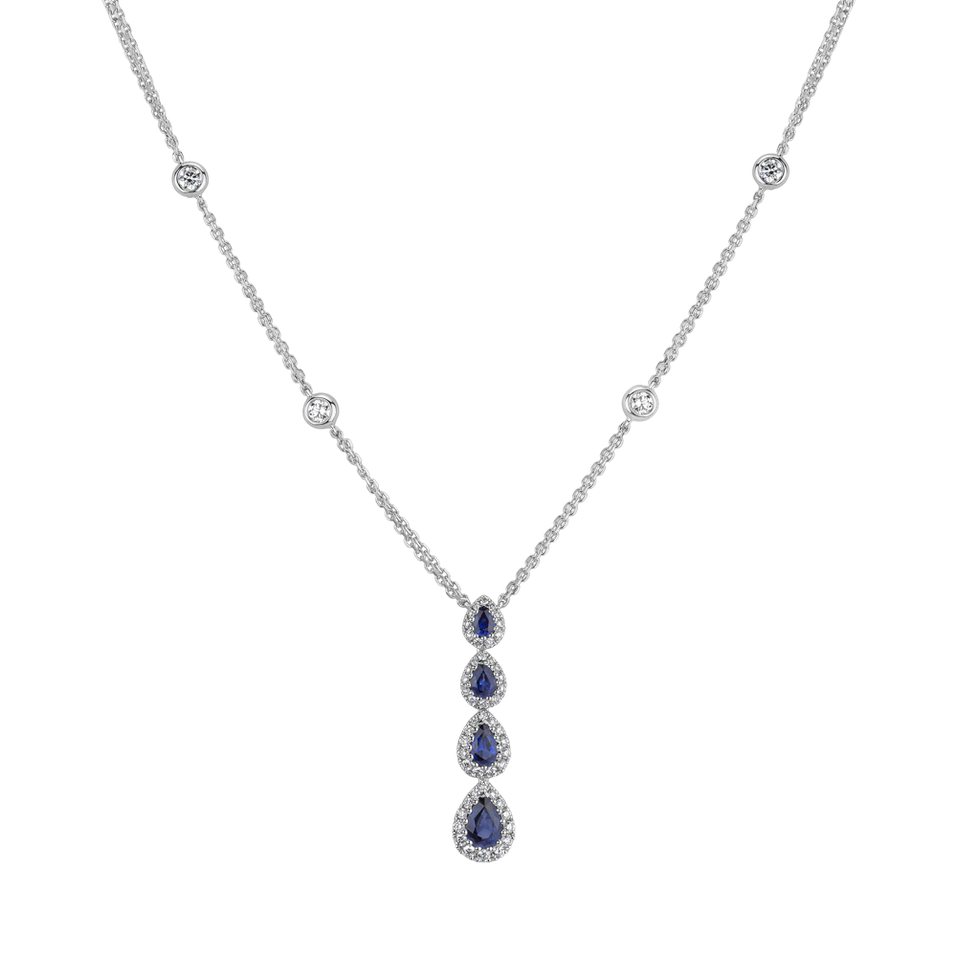 Diamond necklace with Sapphire Majestic Reign