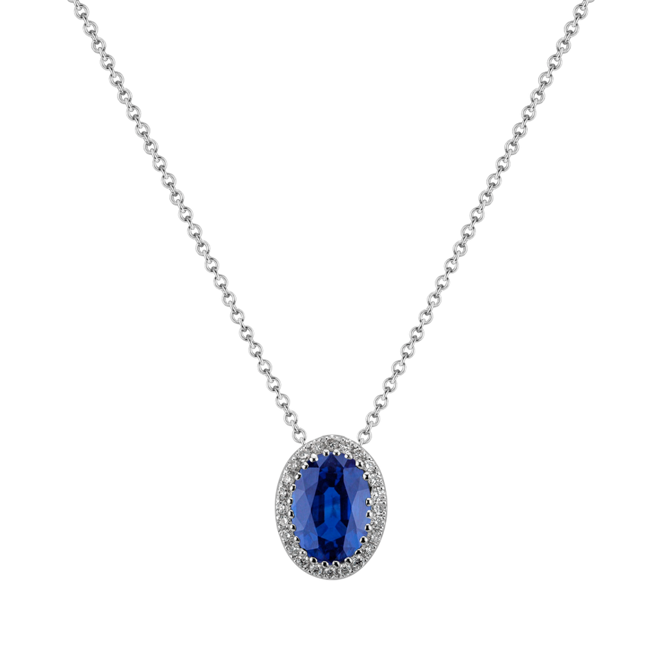 Diamond necklace with Sapphire King of Darkness