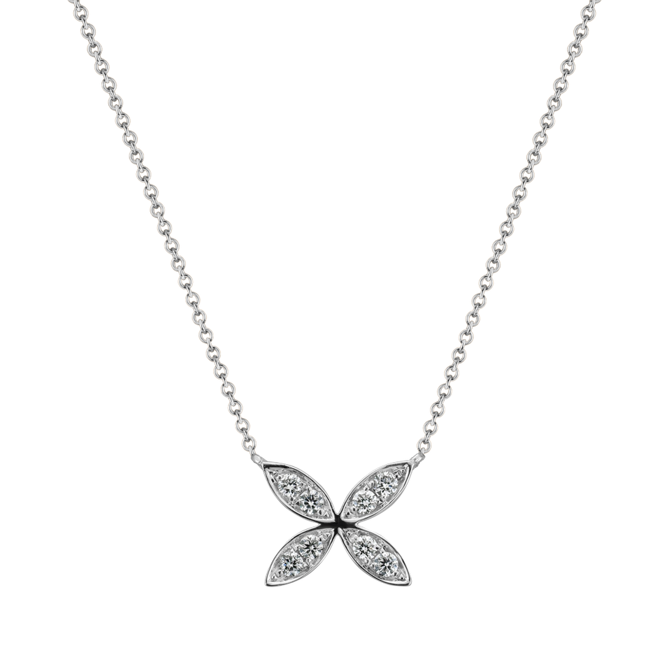 Diamond necklace Fourleaf