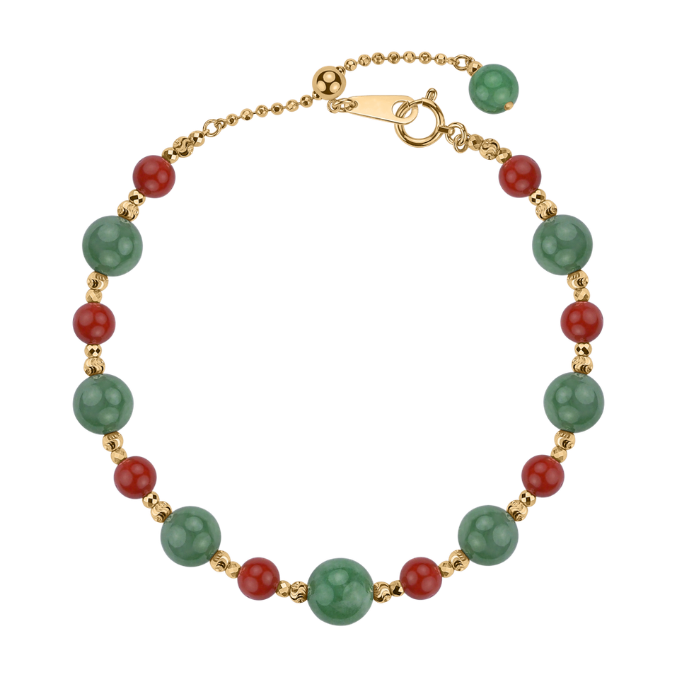 Bracelet with Jade and Coral Miracle Lure