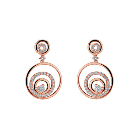 Diamond earrings The Rose Spiral