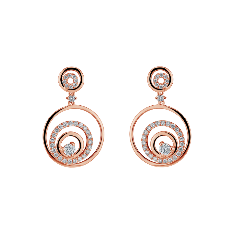 Diamond earrings The Rose Spiral