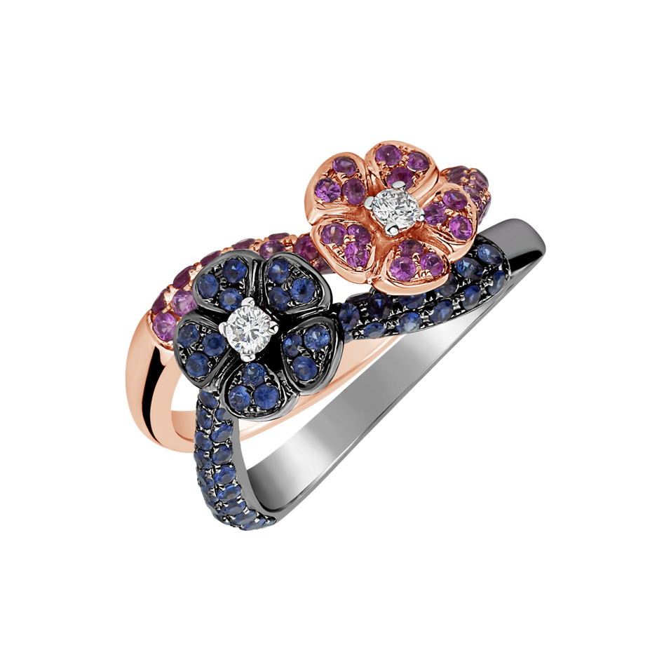 Diamond ring with Sapphire Florenttina