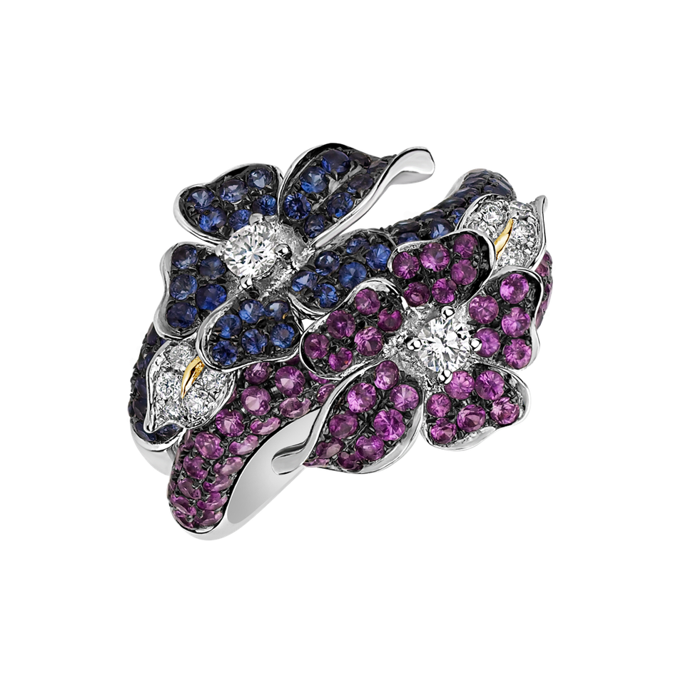 Diamond ring with Sapphire Felicitta