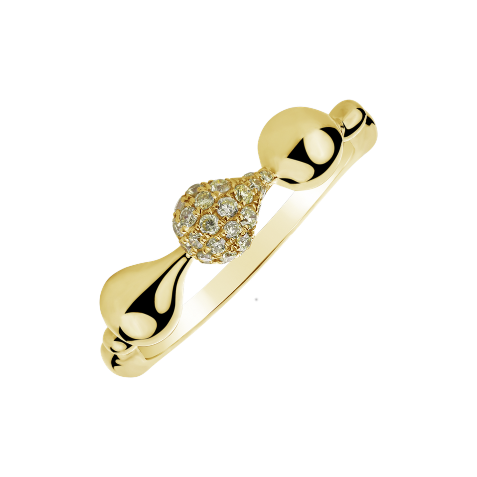 Ring with yellow diamonds Caelfall