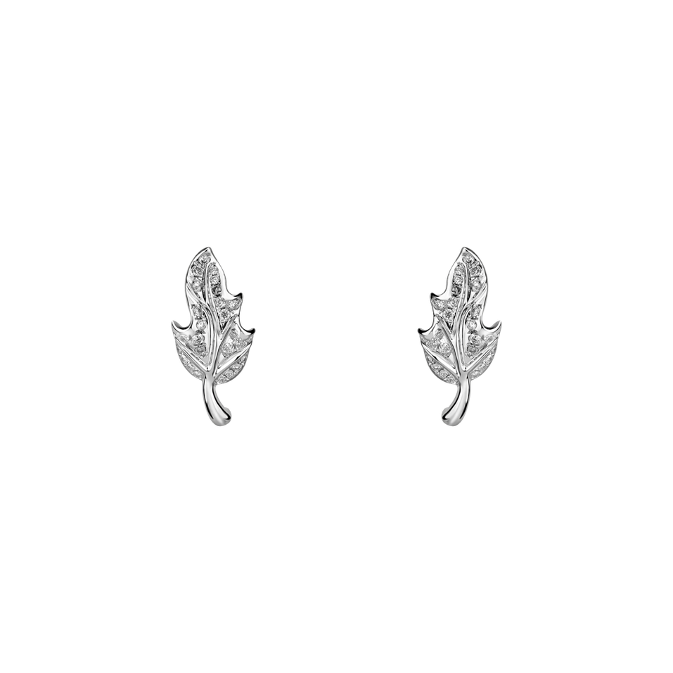 Diamond earrings Autumn Leaves