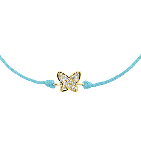 Diamond bracelet with cord Magic Butterfly