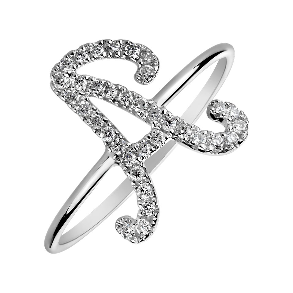 Diamond ring Curly Glittery A