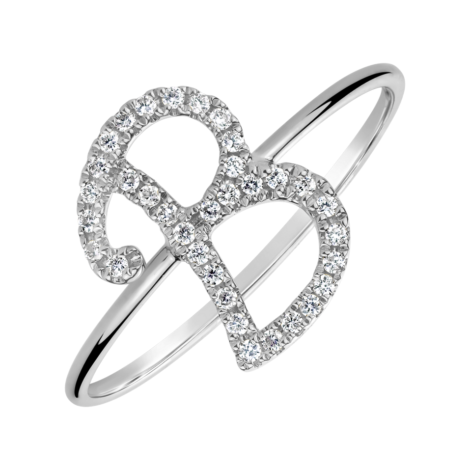 Diamond ring Curly Glittery B