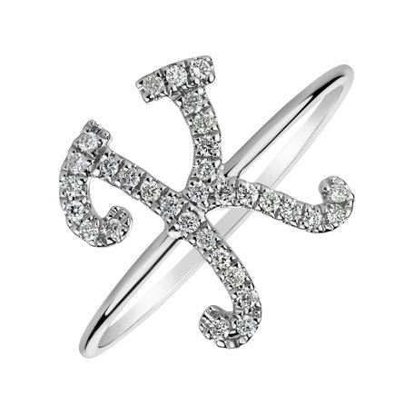 Diamond ring Curly Glittery K