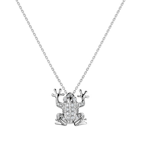 Diamond pendant Frog Prince