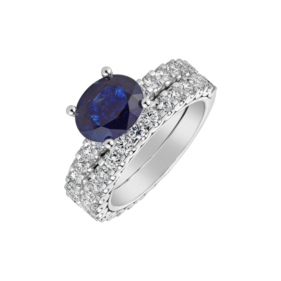 Diamond ring with Sapphire Sapphire Soul