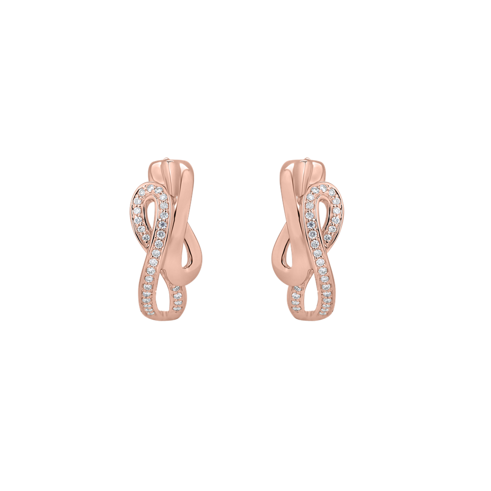 Diamond earrings Double Infinity