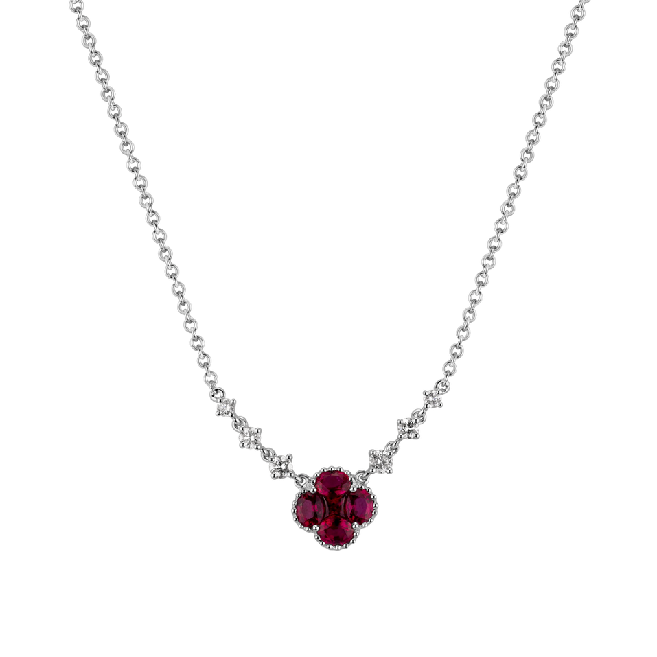 Diamond necklace with Ruby Josie