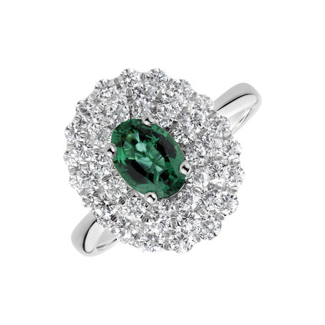 Diamond ring with Emerald Sindragosa