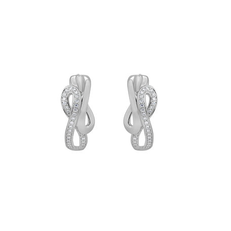 Diamond earrings Double Infinity