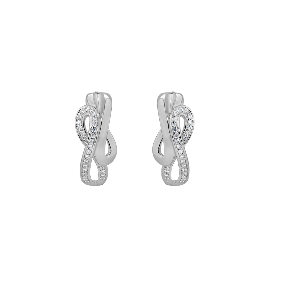 Diamond earrings Double Infinity