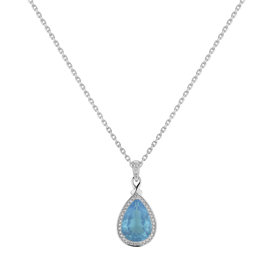 Diamond pendant with Apatite Kingdom Hope