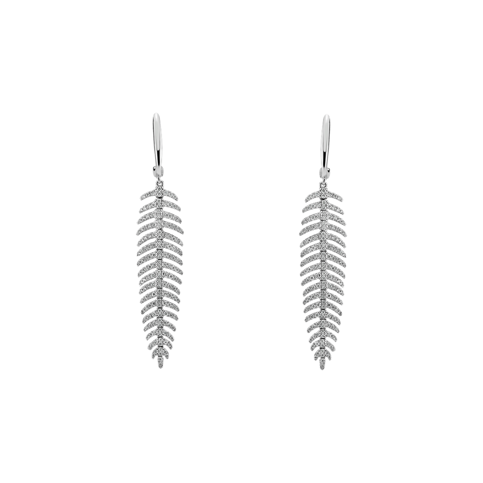 Diamond earrings Galaxy Feather