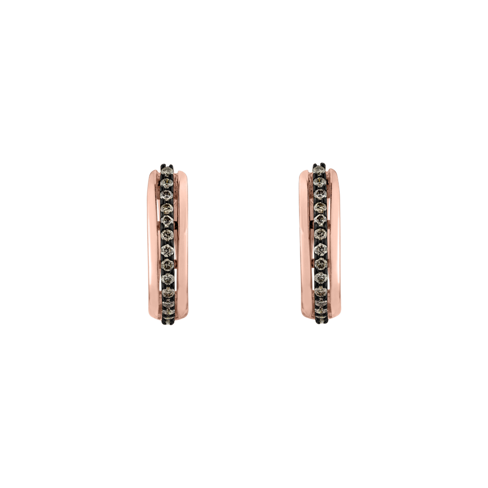 Earrings with brown diamonds Pure Soul