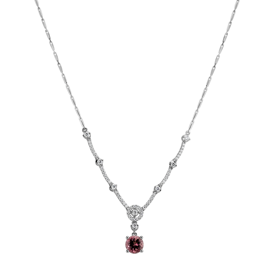 Diamond necklace with Topaz Goddess of Fire