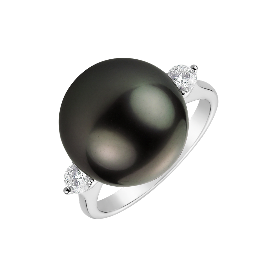 Diamond ring with Pearl Pearly Temptation