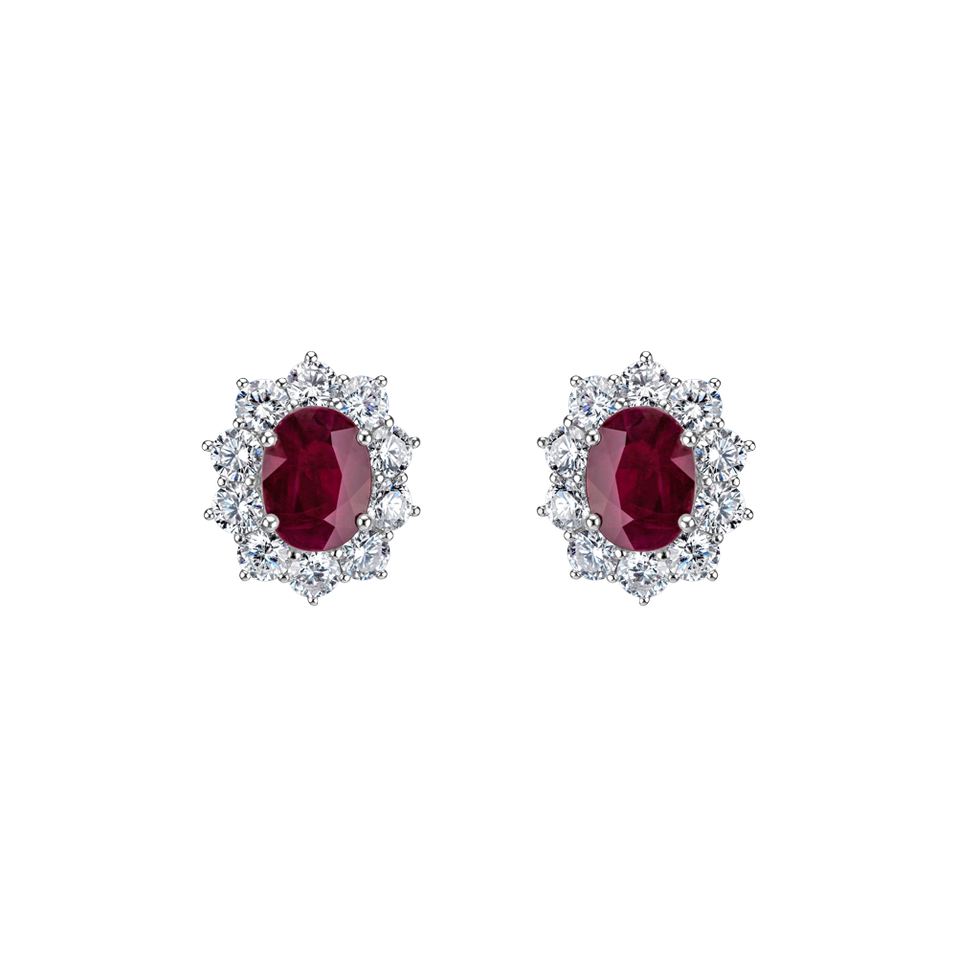 Diamond earrings with Ruby Moon Witchery