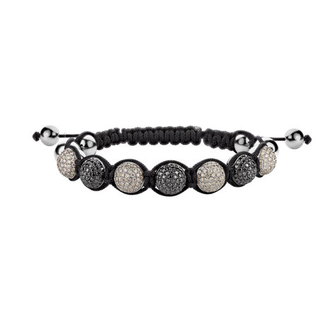 Bracelet with black and white diamonds Moonlight Night