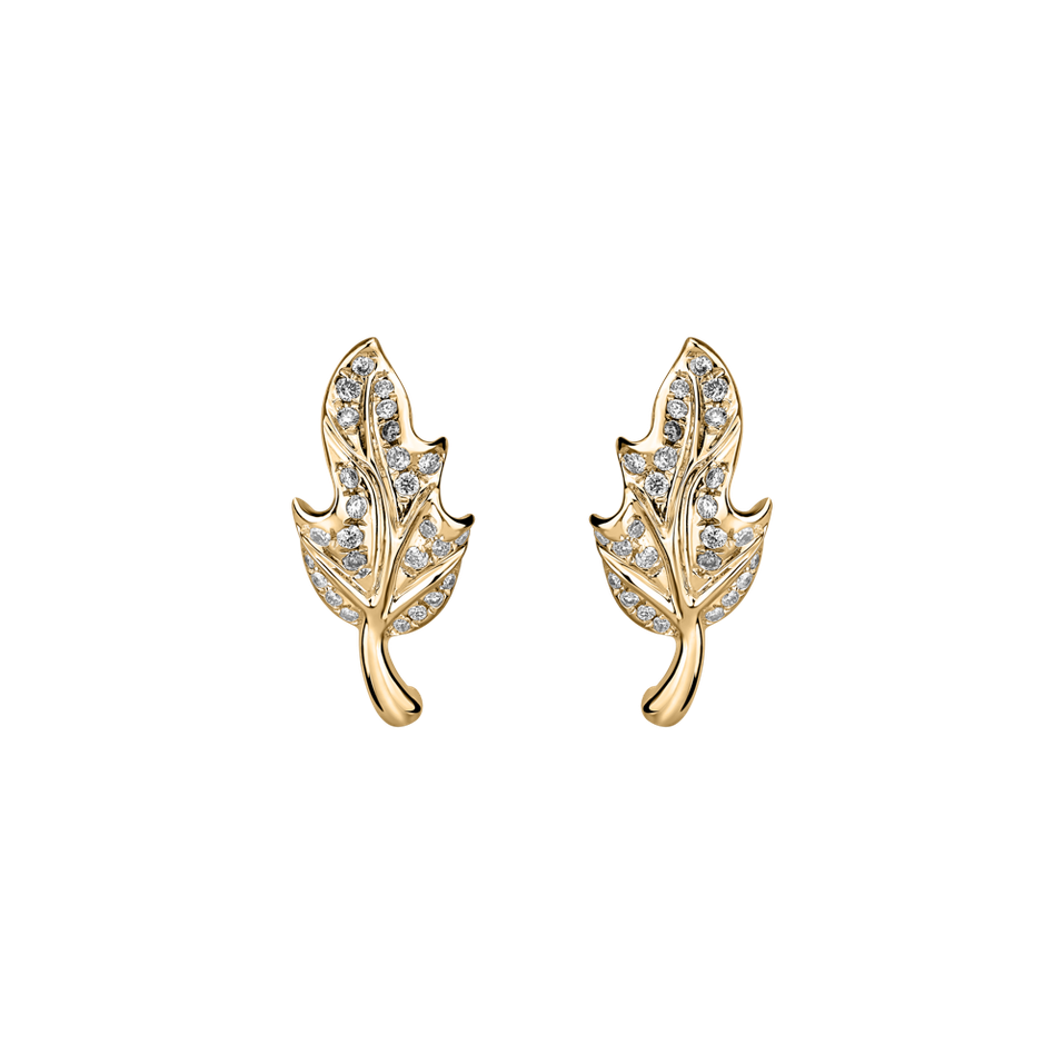 Diamond earrings Autumn Leaves