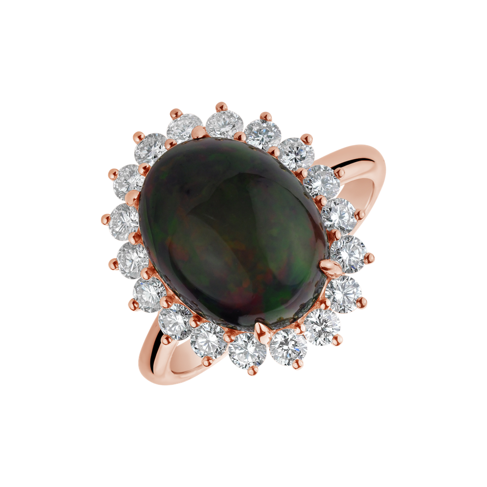 Diamond ring with Opal Diamond Euphoria