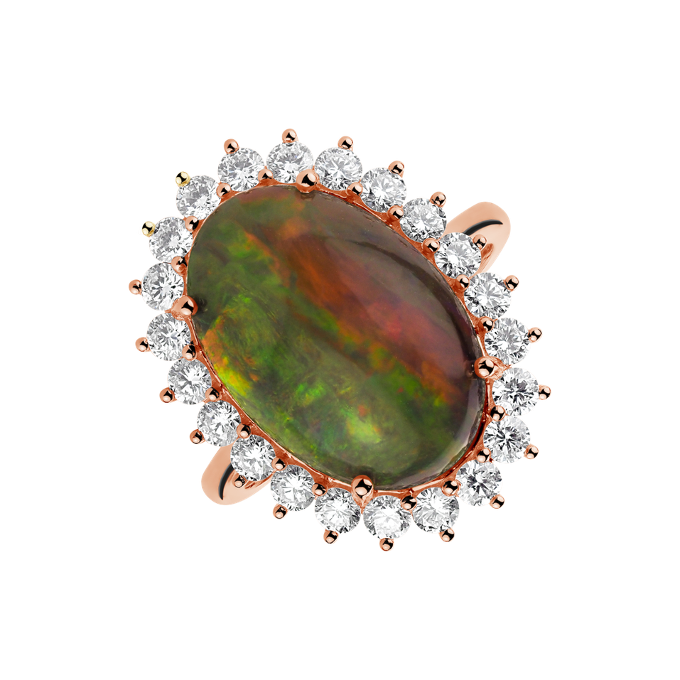 Diamond ring with Opal Diamond Euphoria