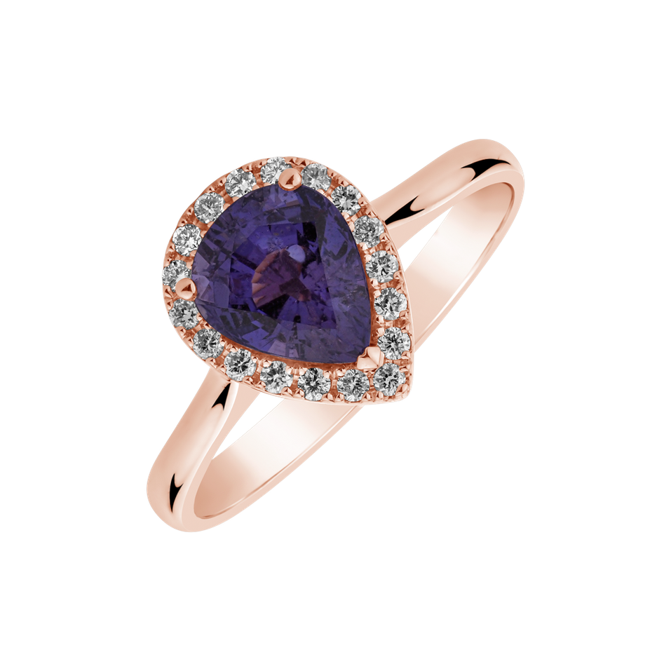 Diamond ring with Sapphire Chronormu