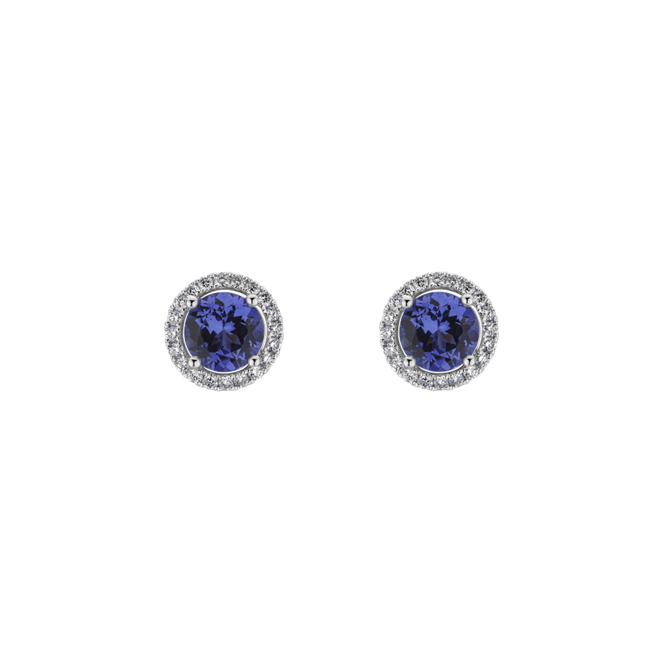 Diamond earrings with Tanzanite Desirae