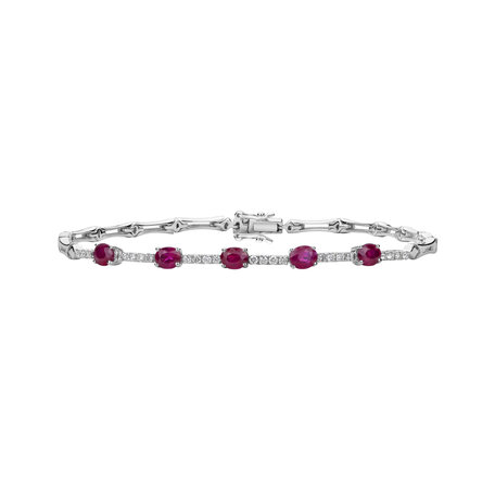 Diamond bracelet with Ruby Unbounded