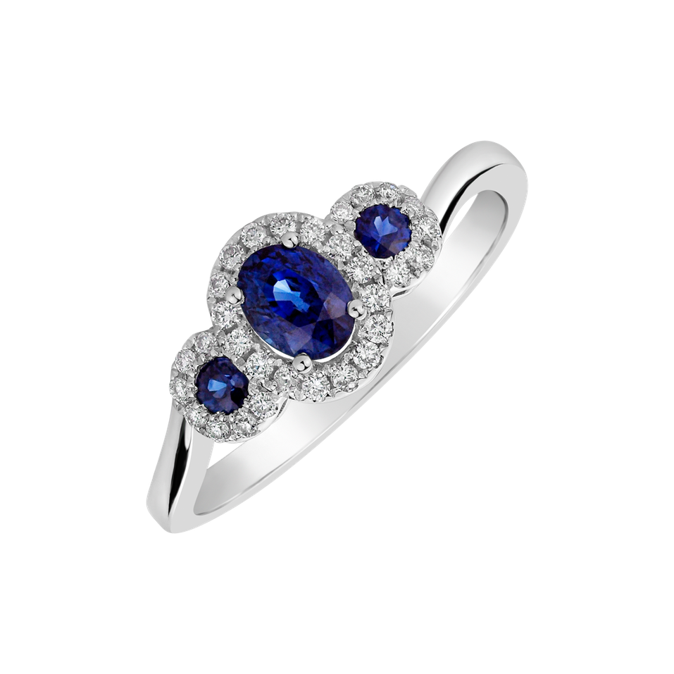 Diamond ring with Sapphire Denijs