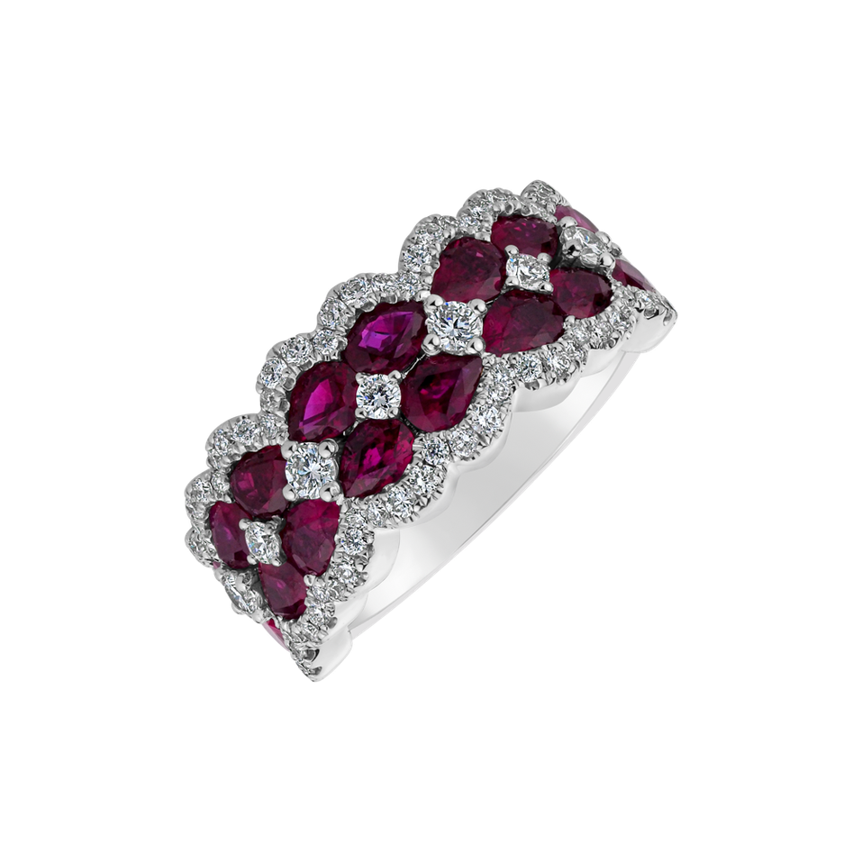 Diamond ring with Ruby Diluc