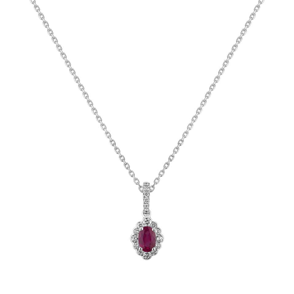 Diamond pendant with Ruby Secret of Kingdom